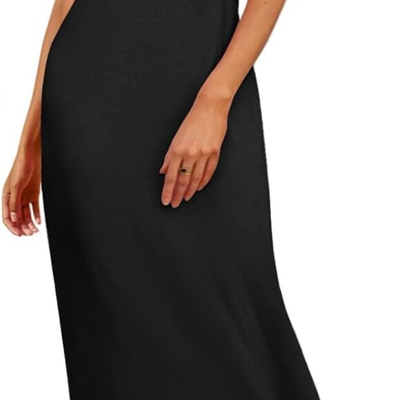 Women's 2025 Casual Crew Neck Beach Long Maxi Dresses - Picture 1 of 9